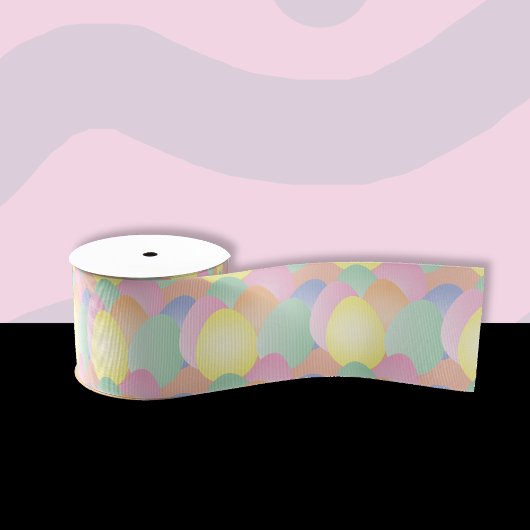 パステルイースターエッグリボン グログランリボン