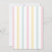 パステルイースターエッグ狩りパーティーかわいいフローラバニー 招待状 (裏面)