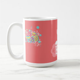 パステルイースターエッグ&バニーマグ コーヒーマグカップ