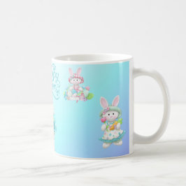 パステルイースターエッグ&バニーマグ コーヒーマグカップ
