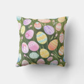 パステルイースターエッグ | 美しい春水色 クッション (裏面)