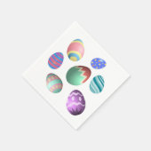 パステルイースターカラフル卵飾イースターエッグ スタンダードカクテルナプキン (角)