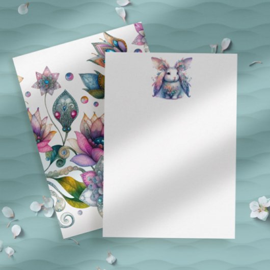 パステルイースターバニー文房具ノートカード ノートカード