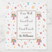 パステルイースターパターンセットの名前6 ワインラベル (シングルラベル)