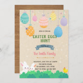 パステルイースターパーティの招待状 サンキューカード (正面/裏面)