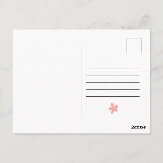 パステルイースターブランチ卵狩りかわいい招待状 ポストカード (裏面)