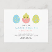 パステルイースターブランチ卵狩りかわいい招待状 ポストカード (正面)