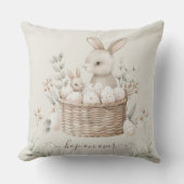 パステルイースターブランチ&エッグ狩りバニーバスケットエッグ クッション (正面)
