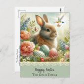 パステルイースターホリデーパーソナライズされたハガキ ポストカード (正面/裏面)