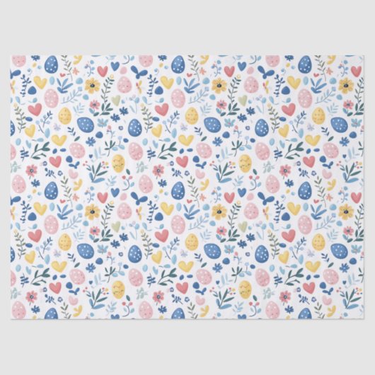 パステルイースターミニプリント- 10ポンド、17インチx23インチ 薄葉紙 (正面)