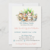 パステルイースター brunch & 卵の宝探しパーティー 招待状 (正面)