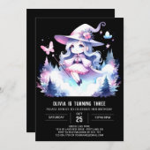 パステルウお洒落ィザード誕生日 招待状 (正面/裏面)