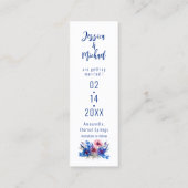 パステルウィスパーズメドウブックマーク日付を保存 コーリングカード (裏面)