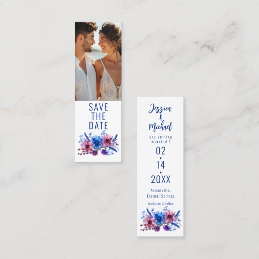 パステルウィスパーズメドウブックマーク日付カードを保存 コーリングカード (正面/裏面)