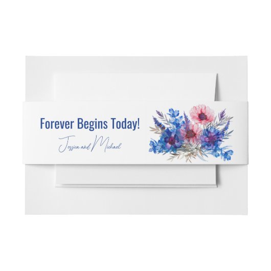 パステルウィスパーズメドウ 招待状ベリーバンド (正面例)