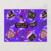 パステルウィッチグリーティングカード – かわいいウィッチコア ポストカード (正面)