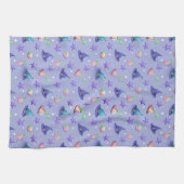 パステルウィッチハット – かわいいかわいいハロウィーンパターン キッチンタオル (横)