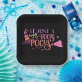 パステルウィッチホカスポカスハロウィンハットブロムスティック ペーパープレート (パーティー)