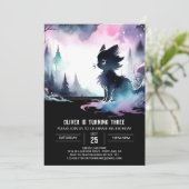 パステルウィムシーキャット誕生日 招待状 (スタンド正面)