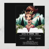 パステルウィムシーフェアリー誕生日 招待状 (正面/裏面)