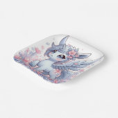 パステルウィムシーユニコーンベビーシャワー ペーパープレート (傾斜あり)