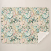 パステルウィムジー渦巻き旋回：コテージコアのデイドリーム シェルパブランケット (正面(横))