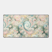 パステルウィムジー渦巻き旋回：コテージコアのデイドリーム デスクマット (正面)
