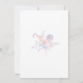 パステルウィンターオネダーランドファースト誕生日パーティー 招待状 (裏面)