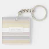 パステルウィンターカラーパレット書道スクリプト キーホルダー (裏面)