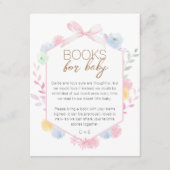 パステルウィンターワンダーランドベビーシャワーブックリクエスト エンクロージャーカード (正面)