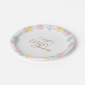 パステルウィンターワンダーランドベビーシャワー ペーパープレート (アングル)