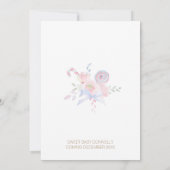 パステルウィンターワンダーランドメリーリトルベビーシャワー 招待状 (裏面)