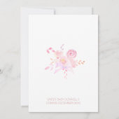 パステルウィンターワンダーランドOhベビーガールシャワー 招待状 (裏面)