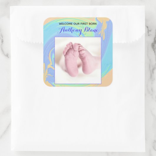 パステルウェルカムファースト生まれカスタム スクエアシール (バッグ)