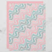 パステルウェーブラインスクラップブック紙 (正面/裏面)