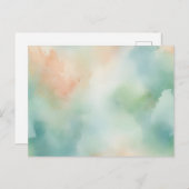 パステルウォッシュで繊細な水彩背景 ポストカード (正面/裏面)