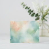 パステルウォッシュで繊細な水彩背景 ポストカード (スタンド正面)