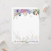 パステルウォータカラーフローラエレミヤ29:13聖なる書物、 経典 カード (正面/裏面インサイチュ)