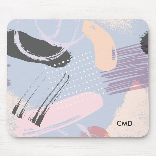 パステルウォーターの色のブラシストロークの組アート成 マウスパッド (正面)
