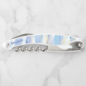 パステルウォーターの色ブラシストロークのモノグラム。 ソムリエナイフ (裏面)