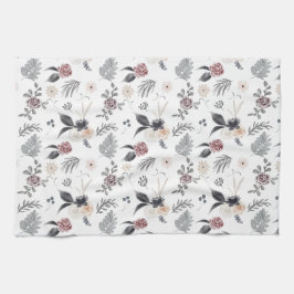 パステルウォーターカラフルカラーバラグレ葉イ キッチンタオル