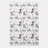 パステルウォーターカラフルカラーバラグレ葉イ キッチンタオル (縦)