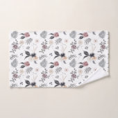 パステルウォーターカラフルカラーバラグレ葉イ バスタオルセット (ハンドタオル)