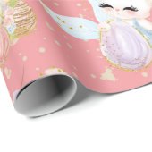 パステルウォーターカラーかわいいイースターバニー ラッピングペーパー (ロールコーナー)