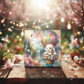 パステルウォーターカラーかわいいラムシック復活祭 シーズンカード