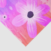 パステルウォーターカラーかわいらしピンクの花 薄葉紙 (詳細)