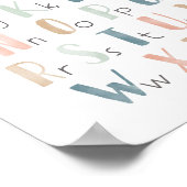 パステルウォーターカラーアルファベットABCクラスルームDecor ポスター (角)