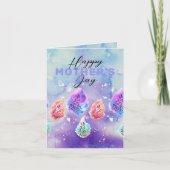 パステルウォーターカラーインクセレネ葉スマザーズデイ カード (正面)