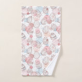 パステルウォーターカラーイースターエッグ バスタオルセット (ハンドタオル)