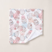 パステルウォーターカラーイースターエッグ バスタオルセット (ウォッシュタオル)